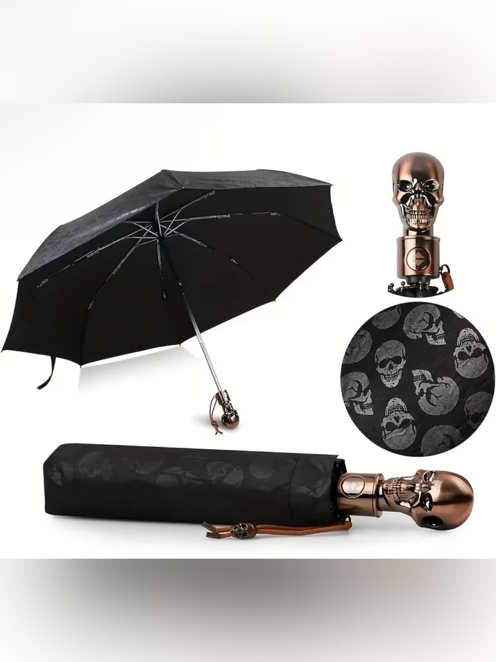 Skull Handled Umbrella